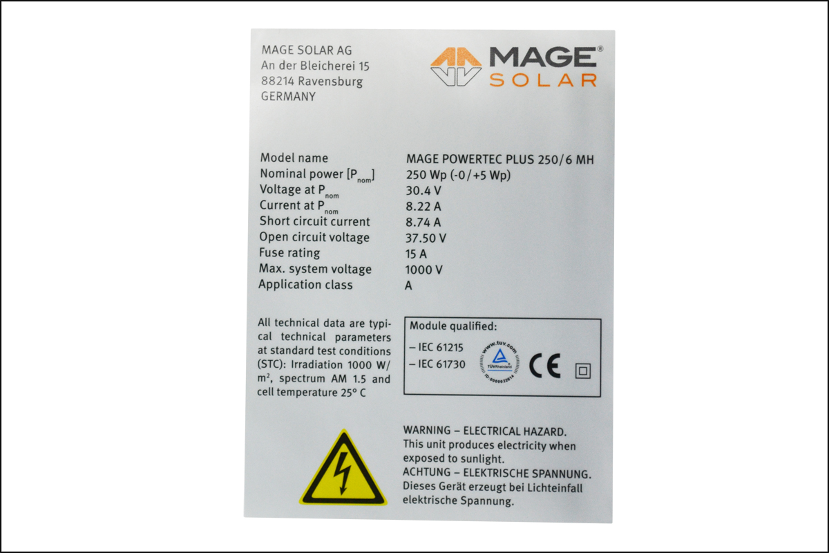 MAGE太陽能銘牌 MAGE太陽能銘牌